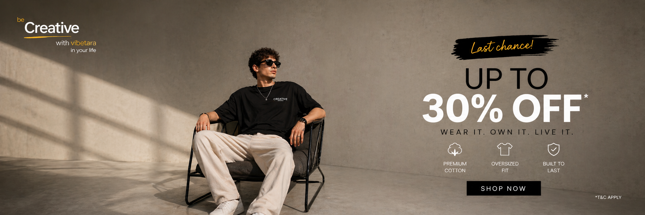 Vibetara offer banner