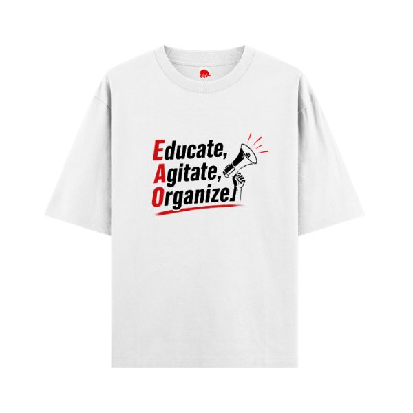 VIBETARA | Educate Agitate Organize T-Shirt | Inspired by Dr. B. R. Ambedkar | OVERSIZE fit t-shirt tee