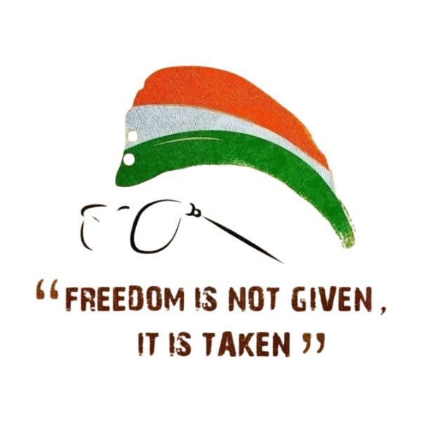 VIBETARA | Freedom Is Not Given, It Is Taken T-Shirt | Patriotic Independence Day Graphic Tee | Oversize & Regular fit