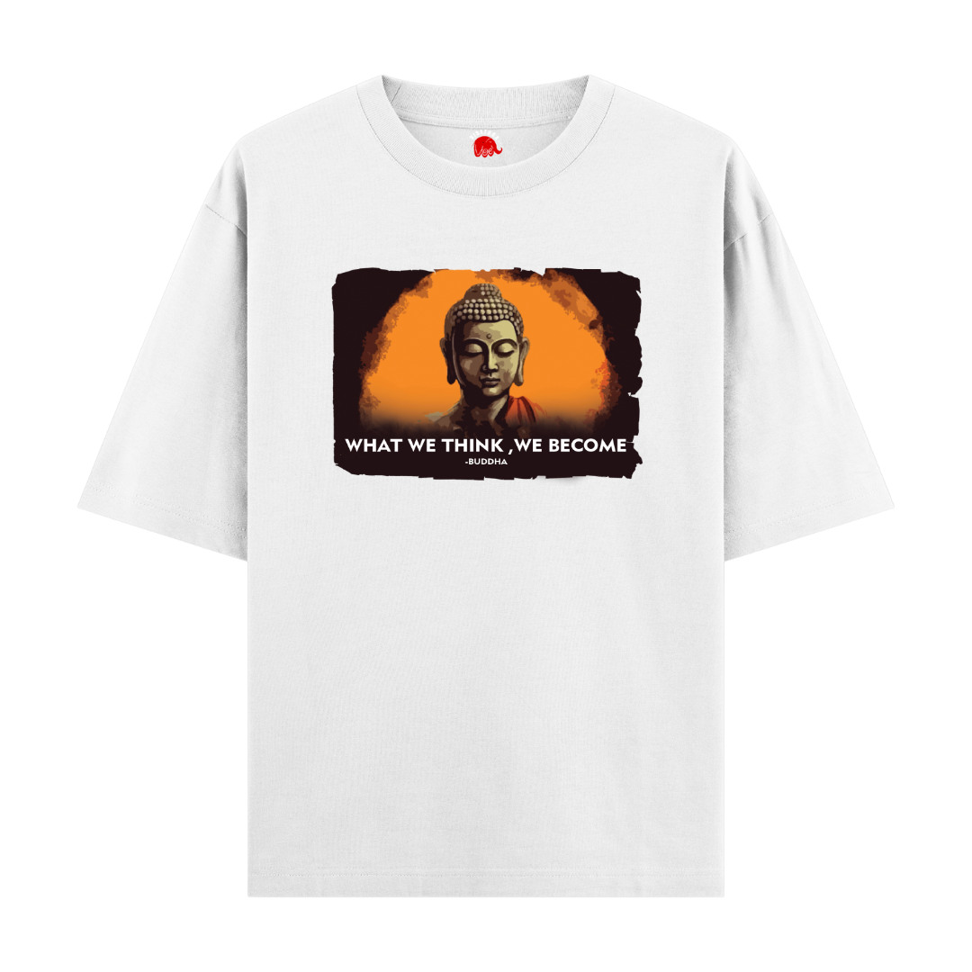 Vibetara - Pragya Shil Karuna Buddha T Shirt - Oversized Buddha Collection - Half Sleeves Round Neck Cotton Tees