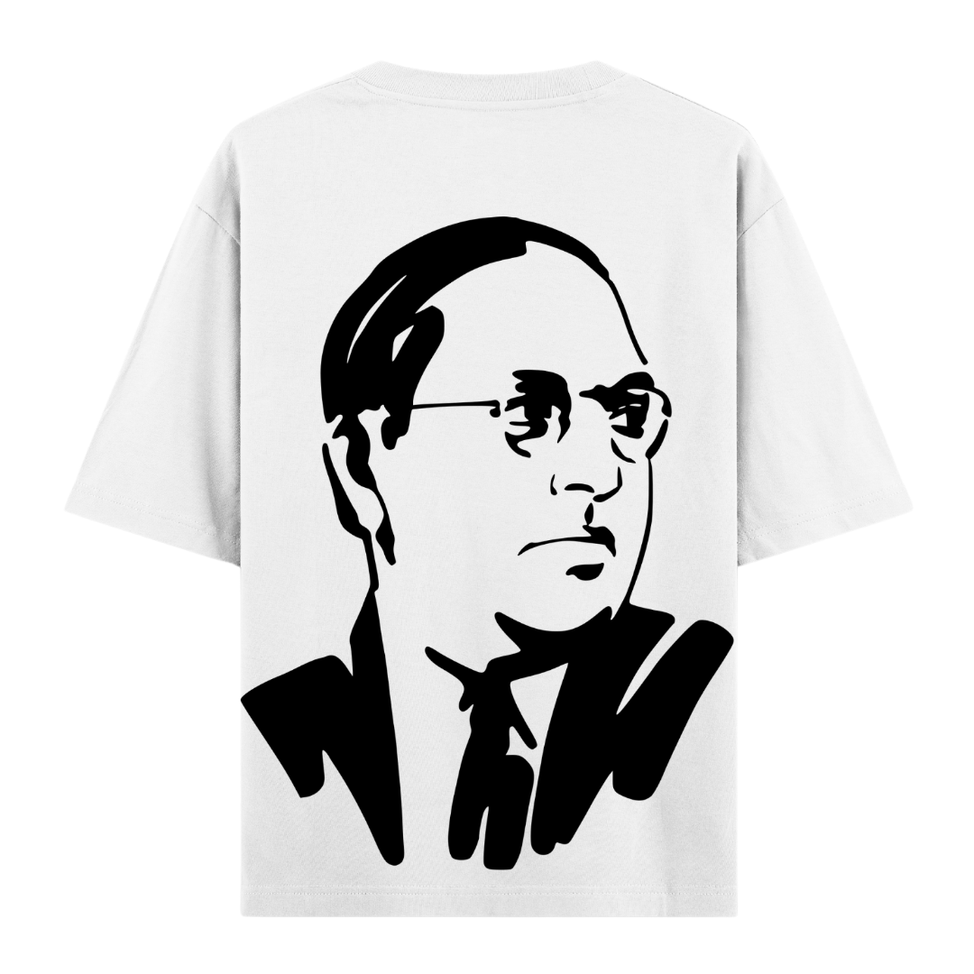 BABA T Shirt - Dr Ambedkar Front And Back - Printed T-shirt - Oversized casual tees - Available Black And White Color 