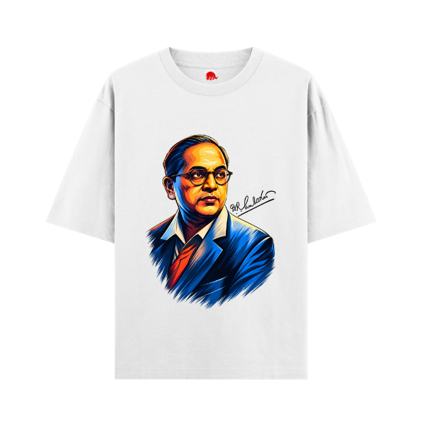 VIBETARA Dr. B.R. Ambedkar Graphic T-Shirt | Premium Cotton Black Printed Tee | Jai Bhim Streetwear | Unisex Oversized Fit