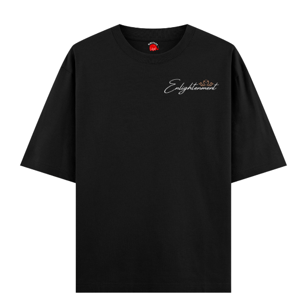 Vibetara-Enlightenment Buddha Chakra Graphic Oversized & Regular  T-Shirt – Spiritual Meditation Aesthetic Tee for Men & Women