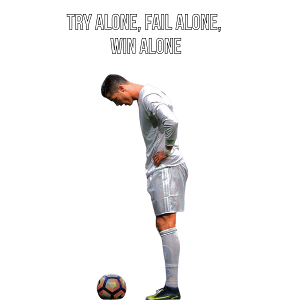 Vibetara-Win Alone Ronaldo Oversized T-Shirt | Champion Mindset Football Tee