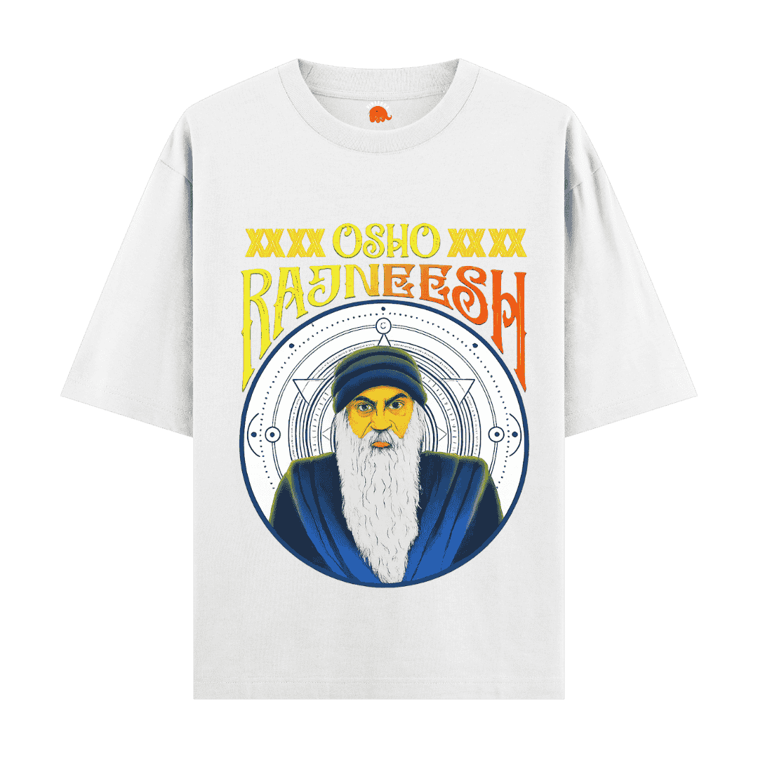 Vibetara - RAJNEESH OSHO T-SHIRT - Oversized Printed T-Shirt - Round Neck - Graphic Printed - Casual Wear