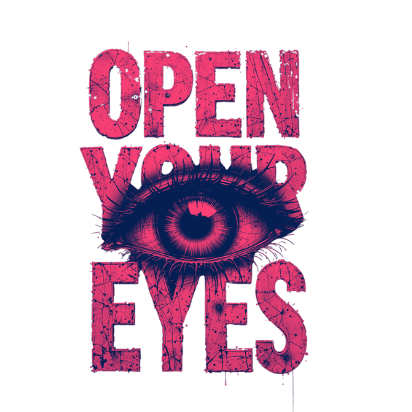 Vibetara-Open Your Eyes | Bold Awareness Graphic T-Shirt