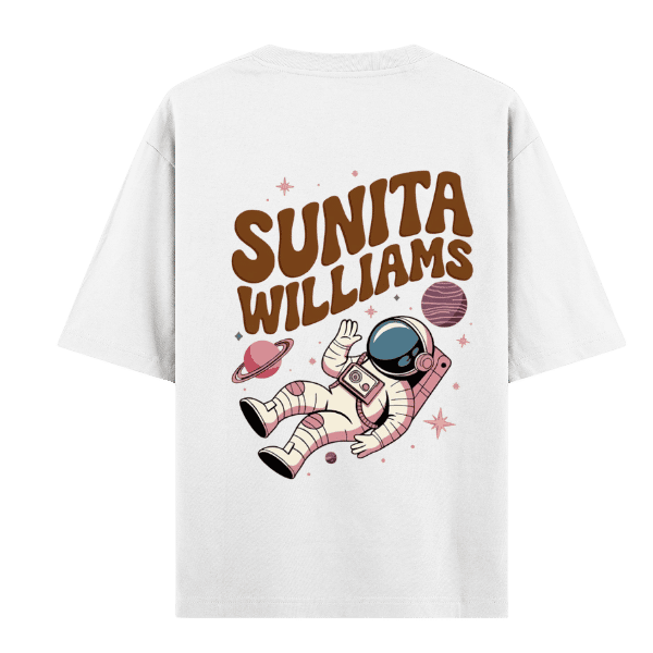 Sunita Williams Classic T-shirt - Black And White - Oversized Tees - 100% cotton