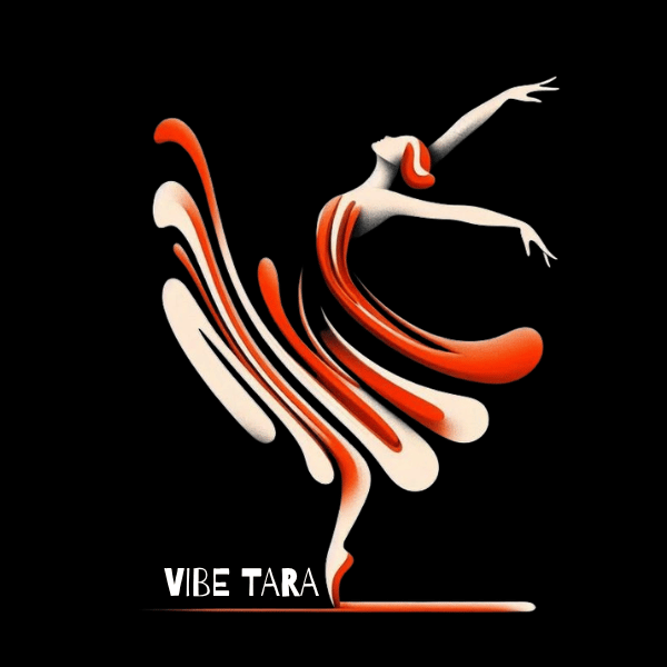 Vibetara-Fluid Motion Art Graphic Tee | Abstract Dance Expression T-Shirt for Women