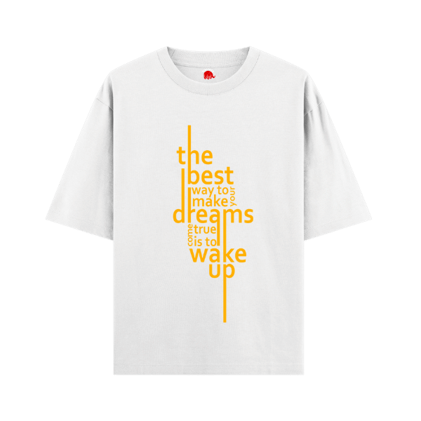 Vibetara “Wake Up Dreams” Minimalist Graphic T-Shirt
