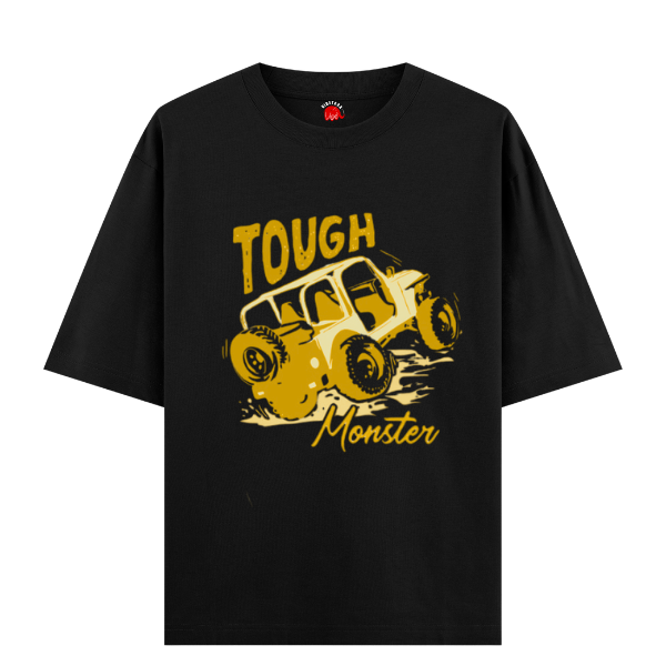 Tough Monster Off-Road Graphic Oversized White T-Shirt