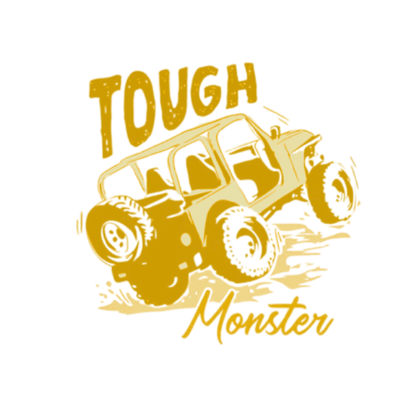 Tough Monster Off-Road Graphic Oversized White T-Shirt