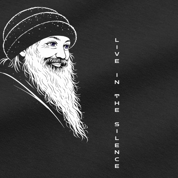 Vibetara- “Live In The Silence” OSHO Anime Zen Calm Energy Graphic Tee | Oversied & Regular