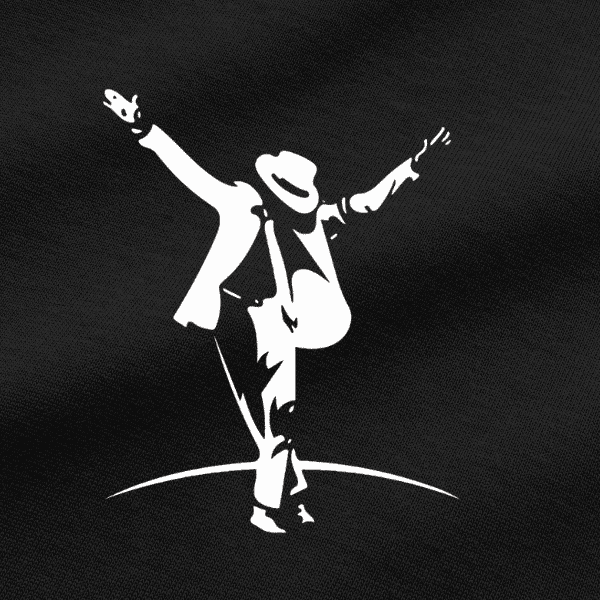 Vibetara-King of Pop Moonwalk Silhouette Oversized T-Shirt