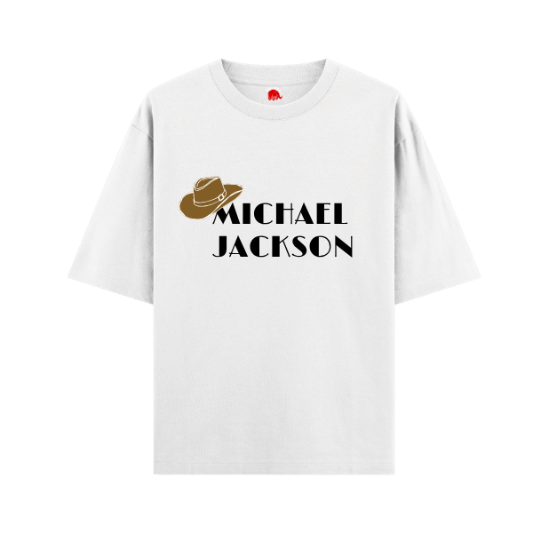 Vibetara-Michael Jackson Signature Fedora Oversized T-Shirt