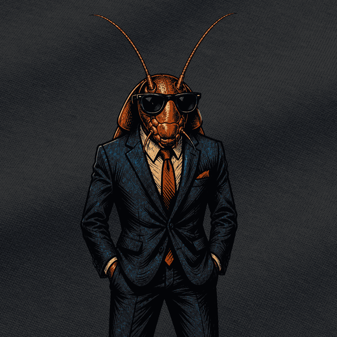 Vibetara-Cockroach Boss Oversized T-Shirt | Trending Cockroach Graphic Tee
