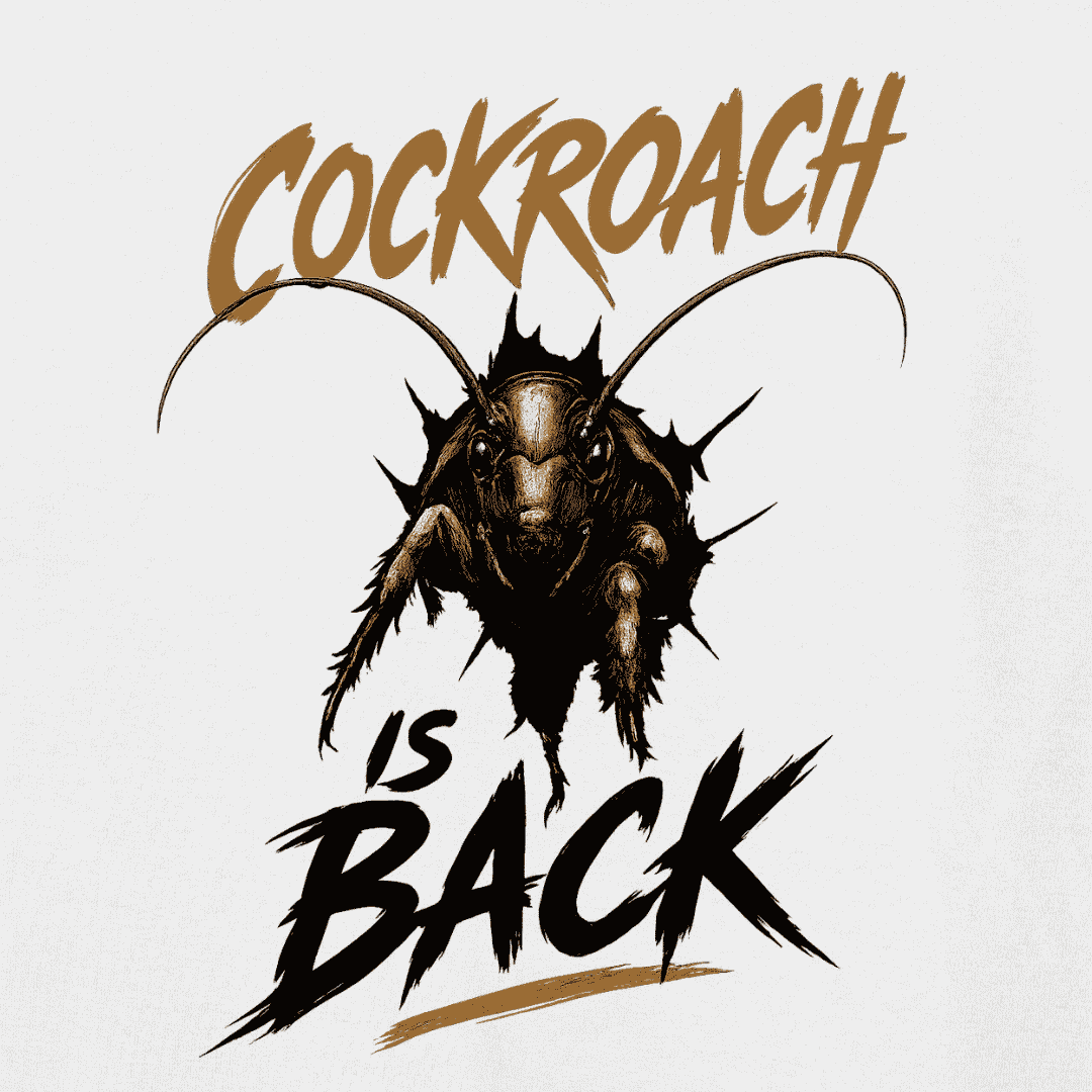 Vibetara-Cockroach Is Back Oversized T-Shirt | Trending Cockroach Graphic Tee