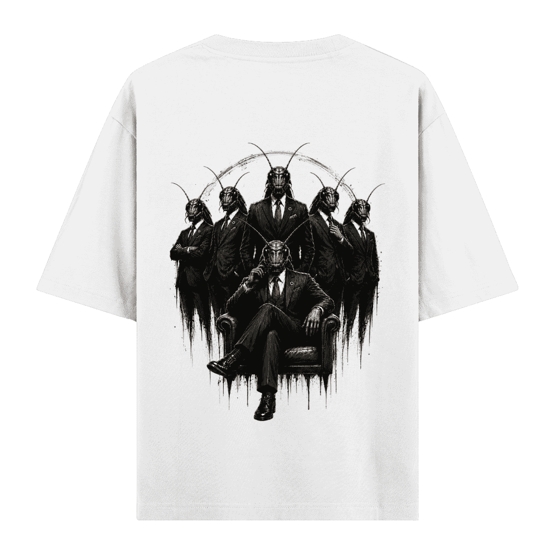Vibetara-The Cockroach Club Oversized T-Shirt | Trending Cockroach Graphic Tee
