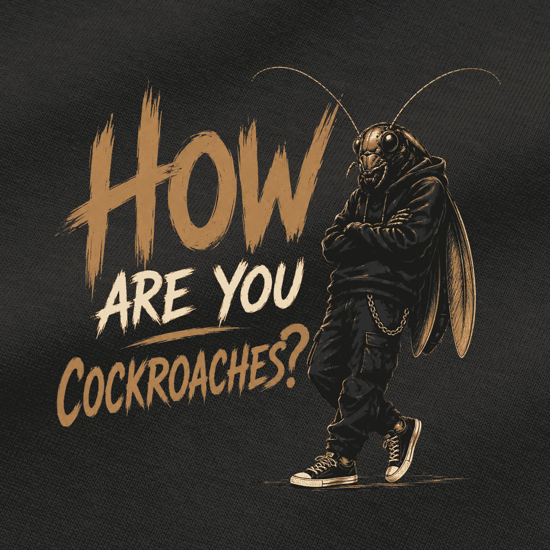 Vibetara-How Are You Cockroaches Oversized T-Shirt | Trending Cockroach Graphic Tee