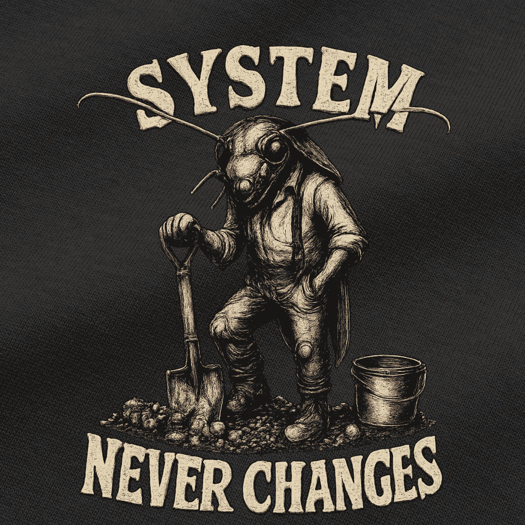 Vibetara-System Never Changed Oversized T-Shirt | Viral Statement Graphic Tee