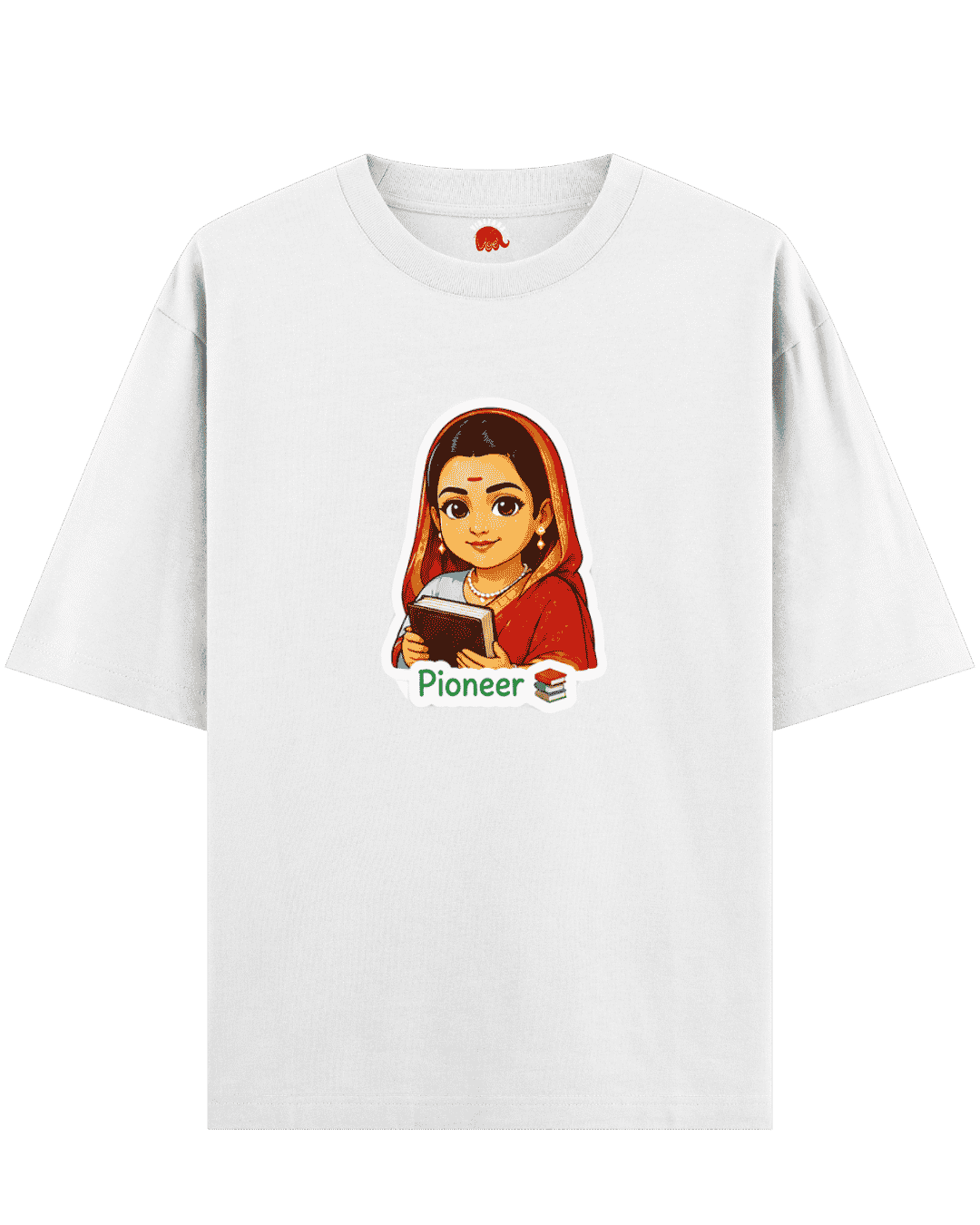 Vibetara-Savitribai Phule Pioneer Oversized T-Shirt – Social Reformer Graphic Back Print Tee
