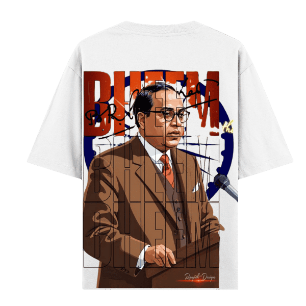Viebtara – The Reform Voice Ambedkar Graphic T-Shirt | Oversized & Regular Fit |“Power of Change & Leadership” Edition