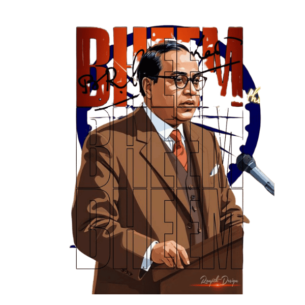 Viebtara – The Reform Voice Ambedkar Graphic T-Shirt | Oversized & Regular Fit |“Power of Change & Leadership” Edition