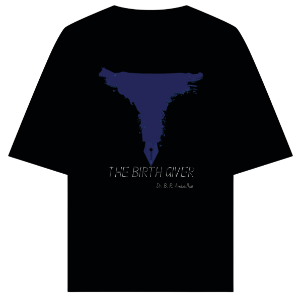 Vibetara-The Birth Giver Ambedkar Oversized T-Shirt | Minimal Graphic Pride Tee