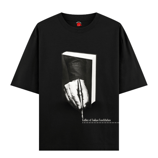  Vibetara-Father of Indian Constitution Graphic Oversized T-Shirt | Ambedkar Inspired Print a