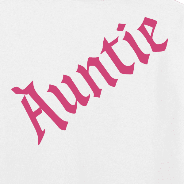 Vibetara-Auntie Typography T-Shirt for Women | Cute Minimal Graphic T-shirt