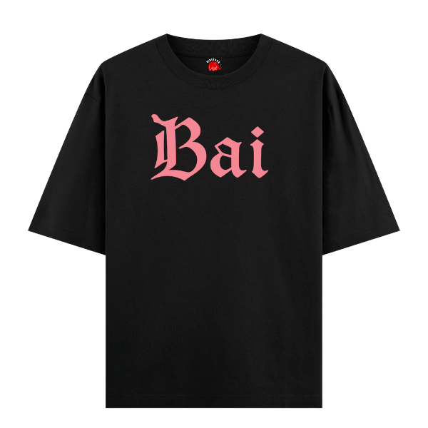 Vibetara-Bai Typography T-Shirt for Women | Minimal Gothic Text Minimalist T-shirt