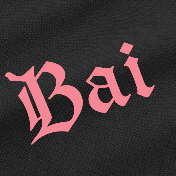 Vibetara-Bai Typography T-Shirt for Women | Minimal Gothic Text Minimalist T-shirt