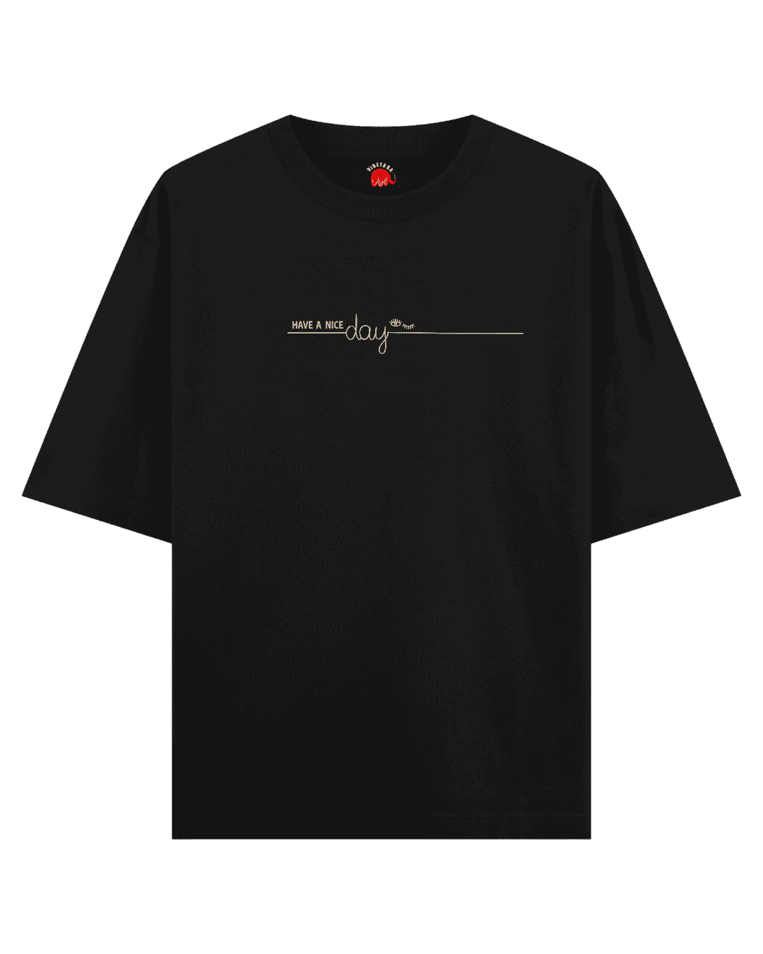 Vibetara - Peaceful vibes Osho T-Shirt - Oversized Black & White Unique Design - 100% cotton