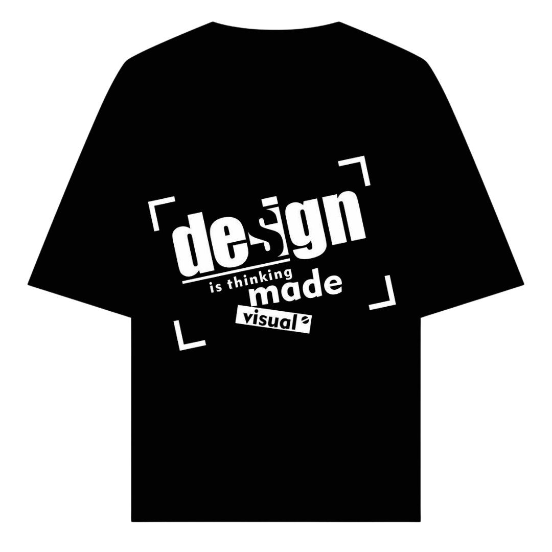 Vibetara “Design is Thinking Made Visual” Quote T-Shirt – Creative Minimal Streetwear