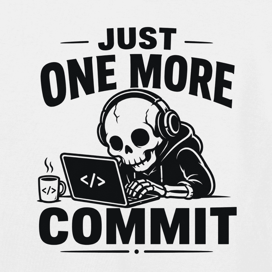 Vibetra-Just One More Commit – Developer Life Oversized T-Shirt