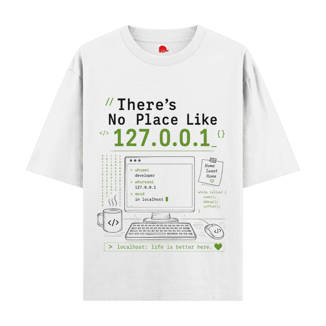 Vibetara-127.0.0.1 Localhost Developer Oversized T-Shirt