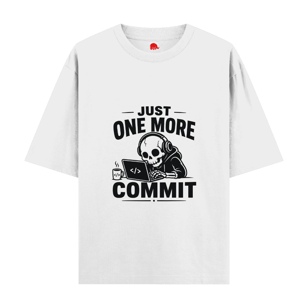 Vibetra-Just One More Commit – Developer Life Oversized T-Shirt