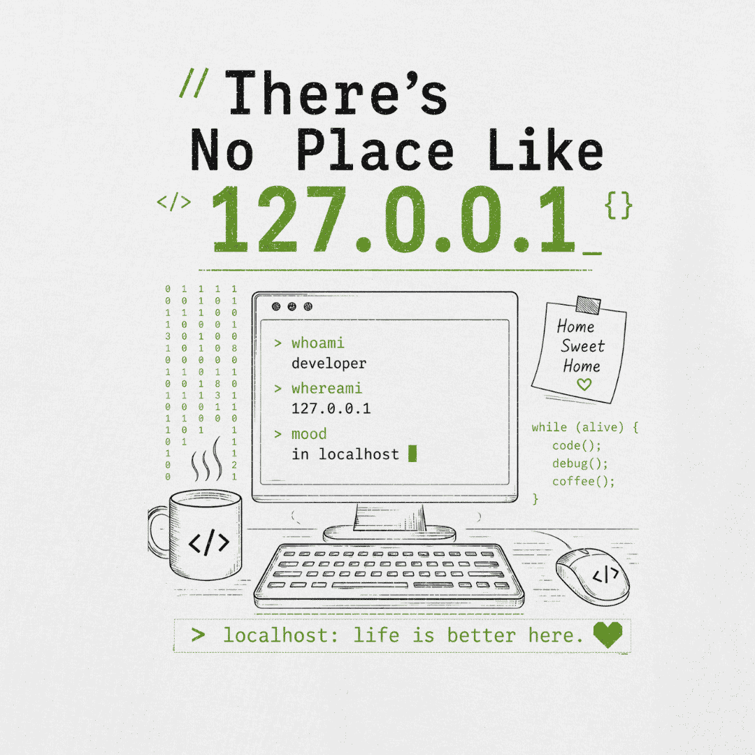 Vibetara-127.0.0.1 Localhost Developer Oversized T-Shirt