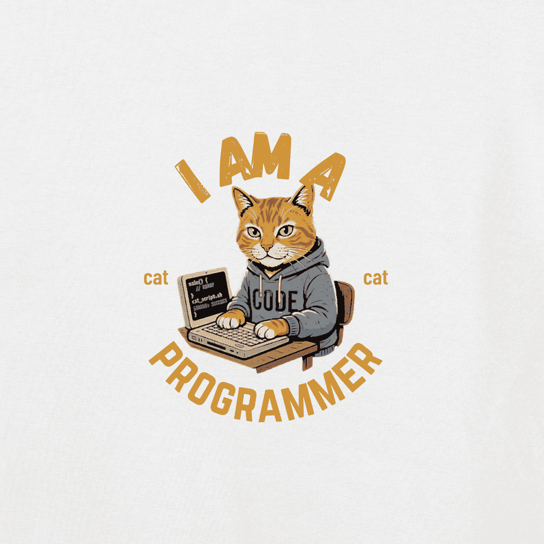 Vibetara - I Am A Programmer Cat Oversized T-Shirt | Funny Coding Graphic Tee
