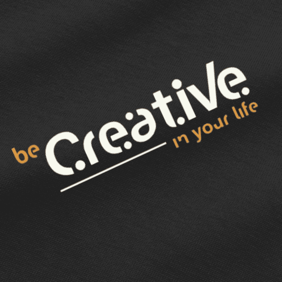 VibeTara “Be Creative” Minimal Aesthetic Oversized Graphic Tee for Creators