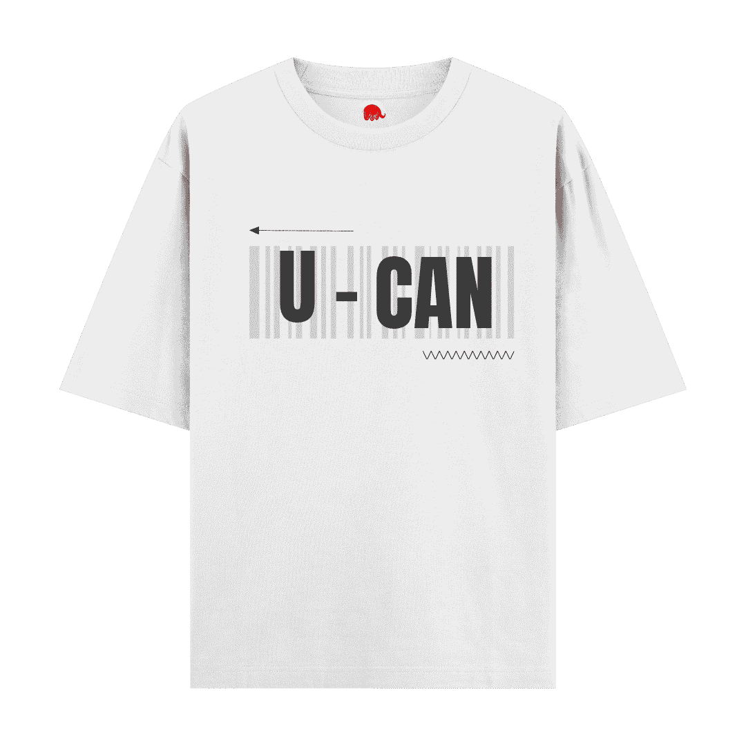 Vibetara-U-CAN DO THIS Oversized T-Shirt | Motivational Streetwear Graphic Tee for Men & Women