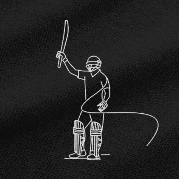 Vibetara-Victory Shot Cricket Graphic Oversized T-Shirt | Minimal Sports Printed Tee