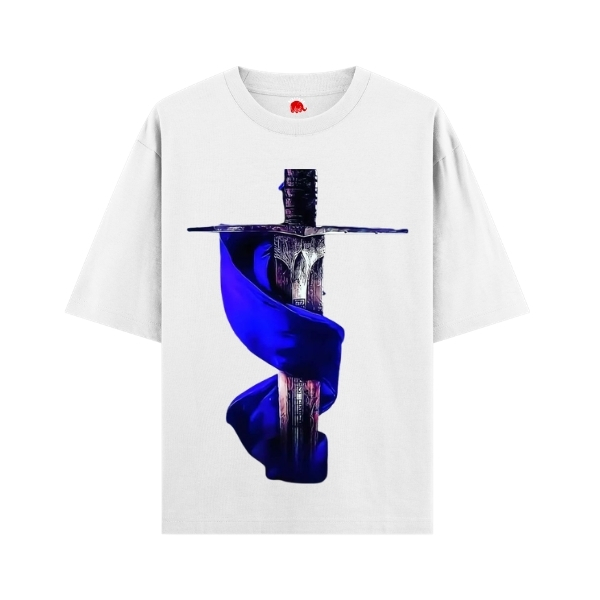 Vibetara-Shourya Sword Oversized T-Shirt – Blue Power Edition | BR Ambedkar Inspired Streetwear