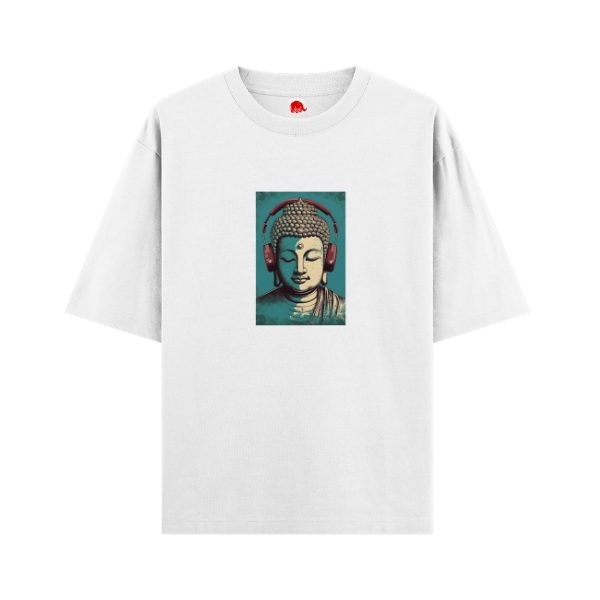 Vibetara-Ignore Negative People Buddha Oversized T-Shirt | Cool Attitude Graphic Tee