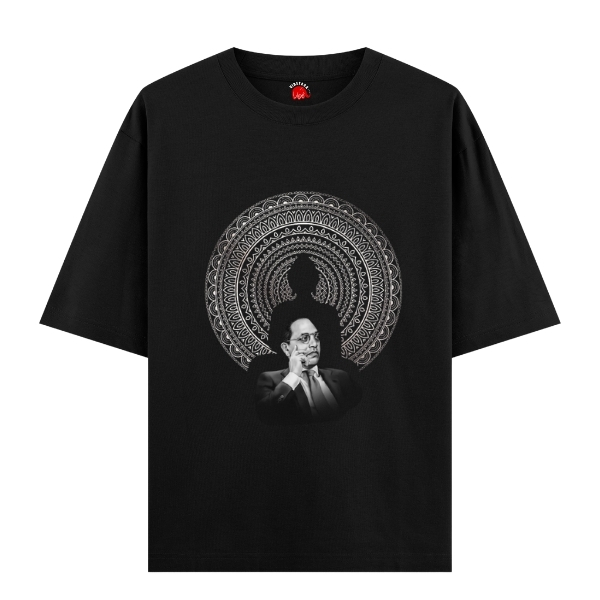 Vibetara-Ambedkar Mandala Oversized T-Shirt | Premium Graphic Tee