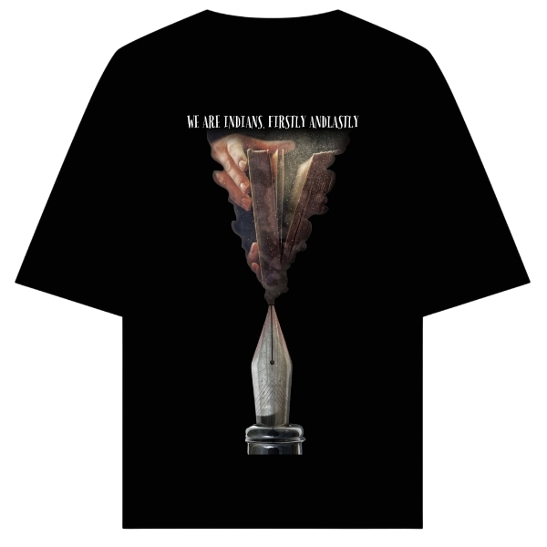  Vibetara-Father of Indian Constitution Graphic Oversized T-Shirt | Ambedkar Inspired Print a